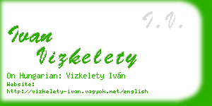 ivan vizkelety business card